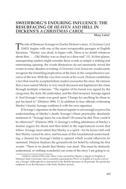 swedeborg`s enduring influence: the resurfacing of heaven and hell