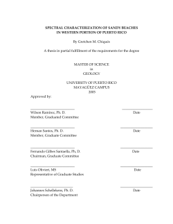 Spectral Characterization of sandy beach Puerto Rico