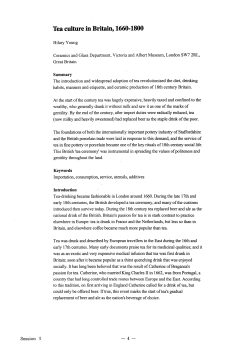 Tea culture in Britain, 1660-1800