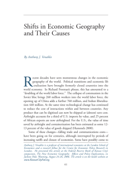 Shifts in Economic Geography and Their Causes
