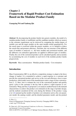Framework of Rapid Product Cost Estimation Based on the Modular
