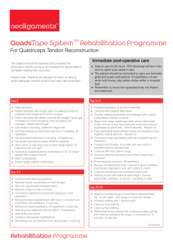 QuadsTape System Rehabilitation Programme