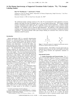 In Situ Raman Spectroscopy of Supported Chromium Oxide Catalysts