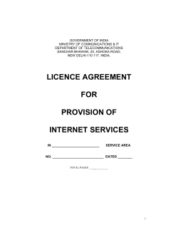 Licensor - Department of Telecommunications