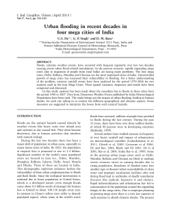 Urban flooding in recent decades in four mega cities of India