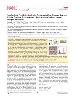 Synthesis of Pt&ndash;Ni Octahedra in Continuous