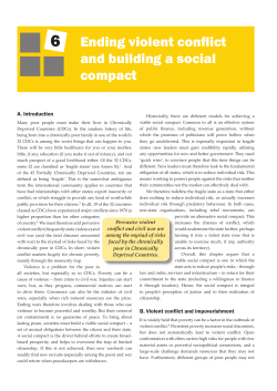 Chapter 6: Ending violent conflict and building a social compact