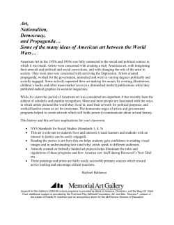American Art in the 1920s and 1930s was fully connected to the