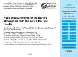 Nadir measurements with ACE FTS