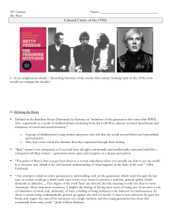 Cultural Critics of the 1950s