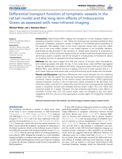 Differential transport function of lymphatic vessels