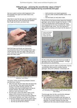 Filling the gap &ndash; picturing the unconformity `abyss of time`? Working