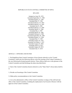 REPUBLICAN STATE CENTRAL COMMITTEE OF IOWA BYLAWS