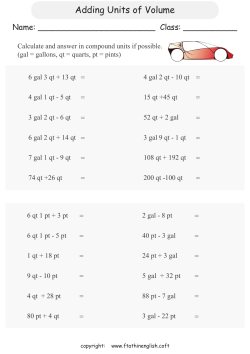 Adding Units of Volume