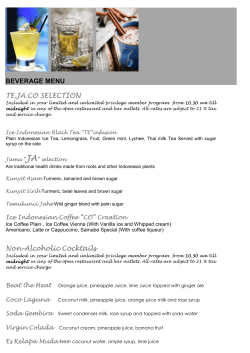 BEVERAGE MENU