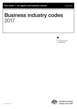 Business industry codes 2017