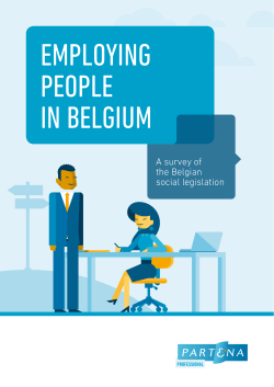 A survey of the Belgian social legislation