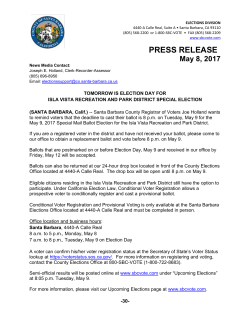 Press Release - County of Santa Barbara