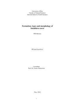 Formation, types and morphology of basaltlava caves