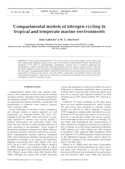 Compartmental models of nitrogen cycling in tropical and temperate