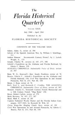 The Florida historical quarterly
