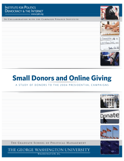 Small Donors and Online Giving - The Campaign Finance Institute