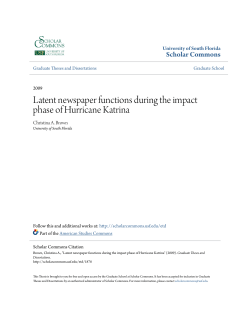 Latent newspaper functions during the impact phase of Hurricane