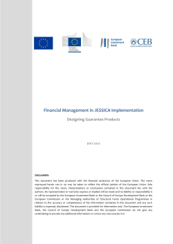 Financial Management in JESSICA Implementation