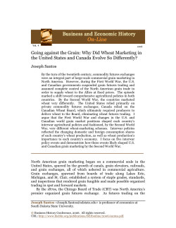 Going against the Grain: Why Did Wheat Marketing in the United