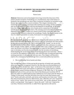 Copper and Bronze: The Far-Reaching Consequences of