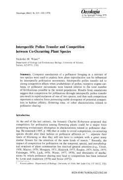 Interspecific pollen transfer and competition between