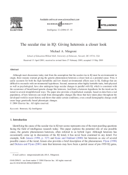 The secular rise in IQ: Giving heterosis a closer look