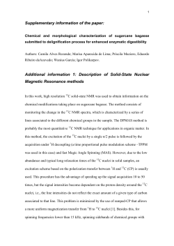 Chemical composition and morphology of sugarcane bagasse