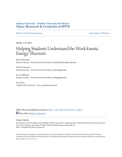 Helping Students Understand the Work