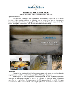 Upper Parana River &ndash; Andes Drifters Dorado Trip