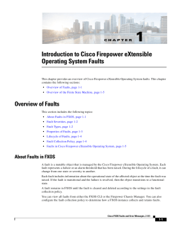 1 Introduction to Cisco Firepower eXtensible Operating System Faults