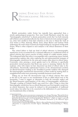 reading ethically ever after: historiographic metafiction
