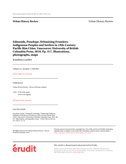 Edmonds, Penelope. Urbanizing Frontiers