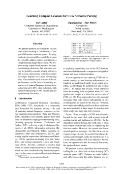 Learning Compact Lexicons for CCG Semantic Parsing