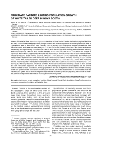 proximate factors limiting population growth of