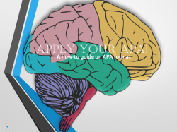 Using APA in Science and Social Research