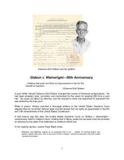 Gideon v. Wainwright&mdash;50th Anniversary