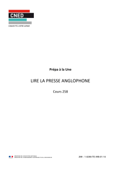 LIRE LA PRESSE ANGLOPHONE