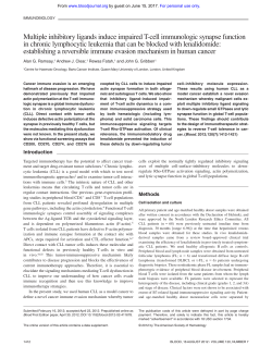 Multiple inhibitory ligands induce impaired T-cell