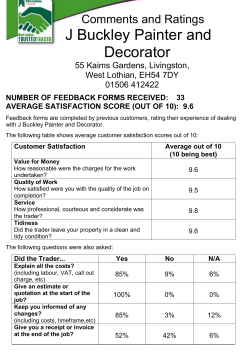 J Buckley Painter and Decorator Customer Comments