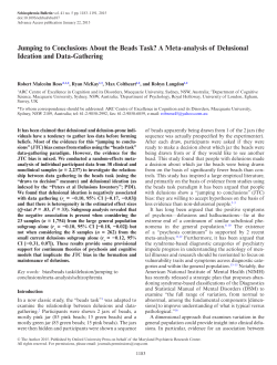 Jumping to Conclusions About the Beads Task?