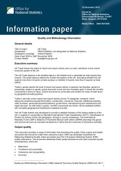 1 Quality and Methodology Information General details Executive