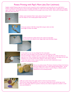 Potato Printing with Papi`s Mami (aka Dari Litchman)