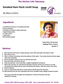 Smoked Ham Hock Lentil Soup