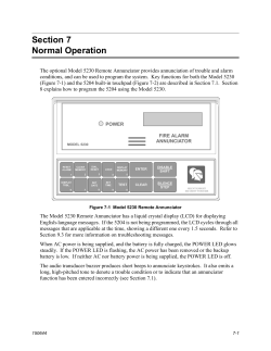 Section 7 Normal Operation